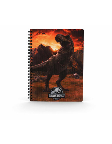 Libreta efecto 3d into the wild jurassic world