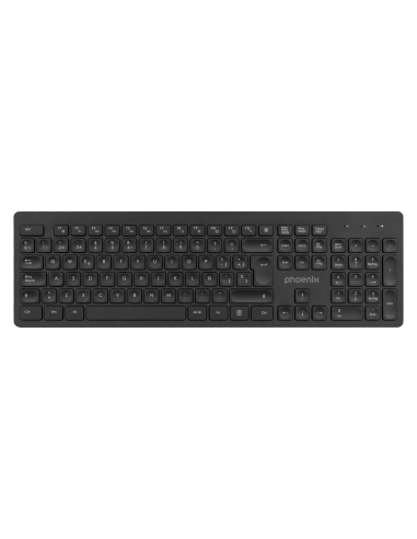 Teclado inalambrico qwerty phoenix k200 negro delgado