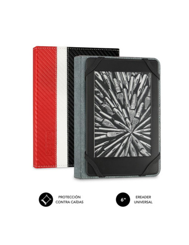 Funda subblim clever ebook case 6pulgadas rojo - negro - blanco