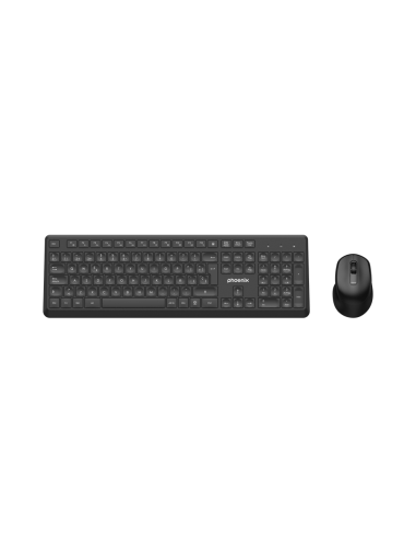 Phoenix combo teclado + ratón inalámbrico con receptor usb 1600dpi