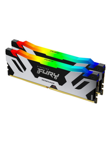 Memoria ddr5 32gb 2x16gb kingston - 6400 mhz - pc5 - 51200 - fury renegade rgb - cl32 - 1.1v