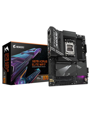 Placa base gigabyte x870 aorus elite wifi7 am5 atx -  4x ddr5