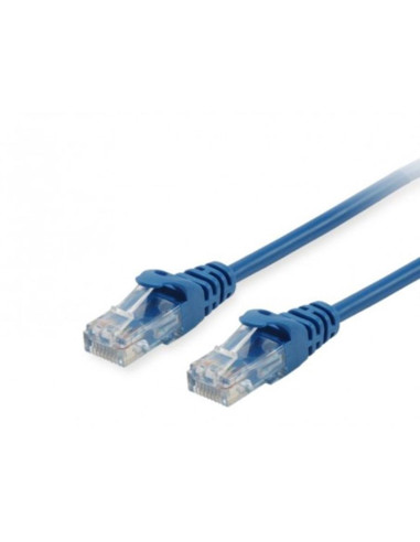 Cable de red equip latiguillo rj45 u - utp cat6a 0.5m azul