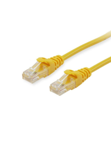 Cable de red equip latiguillo rj45 u - utp cat6a 0.5m amarillo