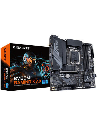 Placa base gigabyte b760m gaming x ax 1.2 1700 micro atx 4 x ddr5