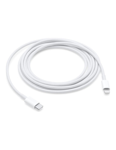 Cable usb tipo c a lightning apple 2m - macho - macho - blanco