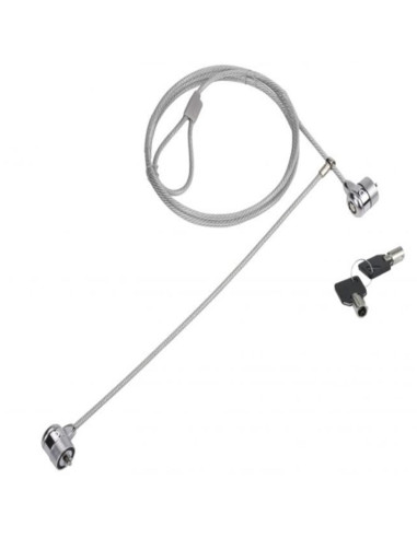 Cable seguridad para portatiles 1.5m conceptronic doble cabezal + llave