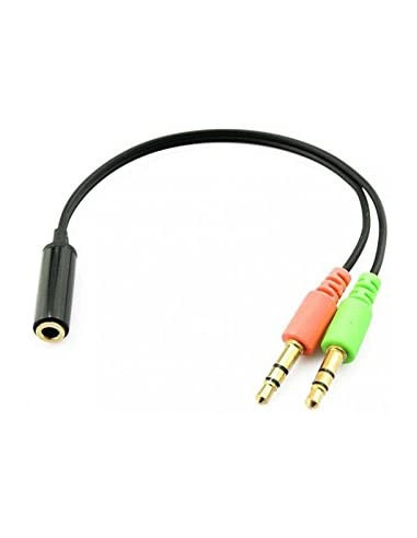 Cable - adaptador bifurcador mini jack 3.5 mm mic - audio