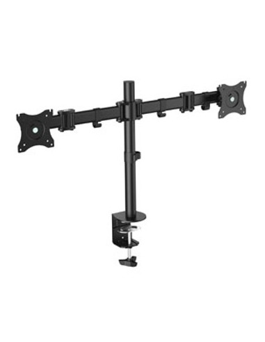 Soporte doble pantalla equip 13pulgadas -  27pulgadas inclinable giratorio 360º max 8 kg vesa max 100x100