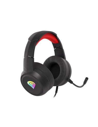 Auriculares gaming genesis neon 200 negro rojo rgb