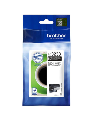 Cartucho tinta brother lc3233bk negro 3000 páginas