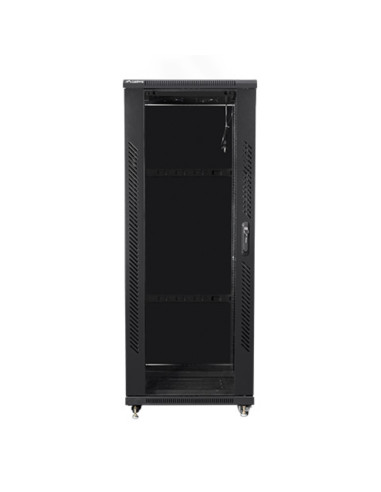 Armario rack lanberg de suelo 32u - 600x600x1603 19pulgadas flat pack negro