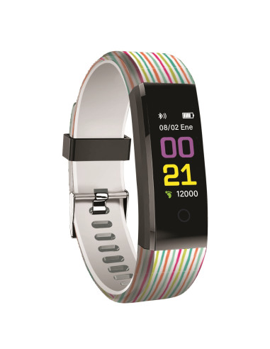 Pulsera smartband muvit io health pop rayas multicolor