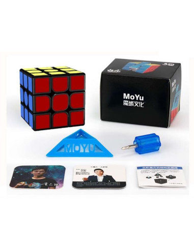 Cubo de rubik moyu meilong 3x3 magnetico negro