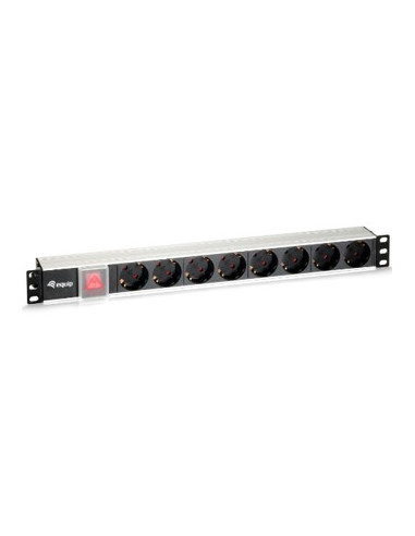 Regleta alimentacion equip rack 19pulgadas 1u 8 tomas 3500w cable 1.8m interruptor aluminio