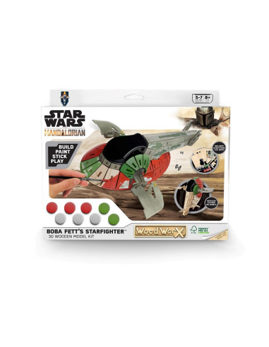 Replica madera para pintar woodwork star wars bobba fett slave 1