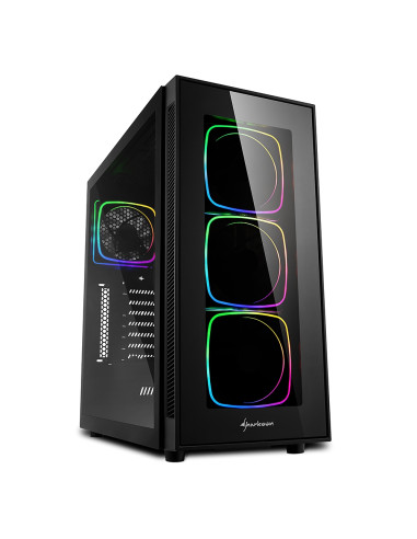 Caja sharkoon tg6 atx 2 x usb 3.0 2 x usb 2.0 sin fuente rgb