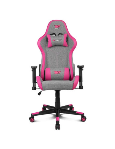 Silla gaming drift dr90 pro gris - rosa