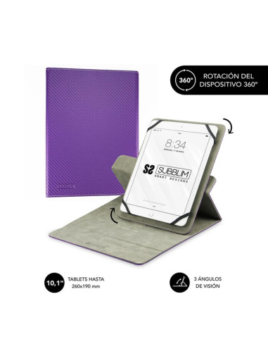 Funda subblim rotate 360 executive case para tablet 10.1pulgadas purpura