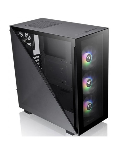 Caja ordenador torre atx thermaltake divider 300tg argb negro cristal templado -  ventilador argb: 3x120mm front