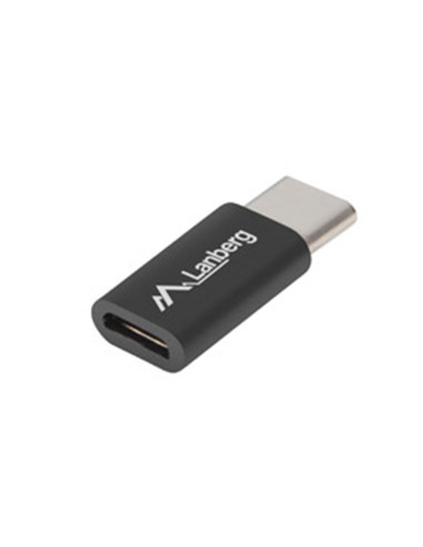 Adaptador lanberg usb 2.0 tipo c macho -  micro - b hembra negro