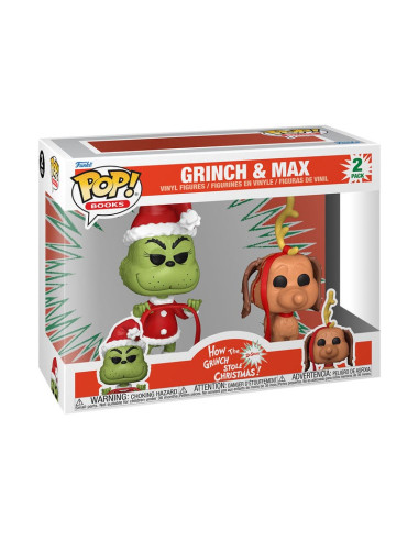 Pack de 2 figuras funko pop books htgsc -  grinch & max