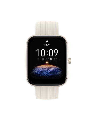 Pulsera reloj deportiva amazfit bip 3 pro cream 1.69pulgadas -  smartwatch