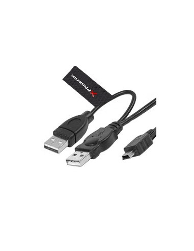 Cable 2 conectores usb 2.0 a  mini usb b 5 pines 1.5 m