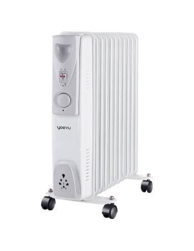 Yoevu | radiador de aceite bajo consumo | 11 elementos | 2500w | termostato | proteccion contra sobrecalentamiento