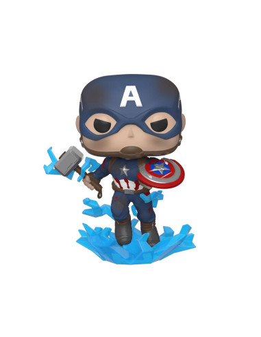 Funko pop marvel los vengadores endgame capitan america con escudo roto & mjolnir 45137