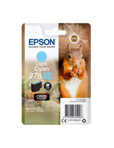 Cartucho tinta epson c13t37954010 singlepack light cyan 378xl claria photo hd ink ardilla