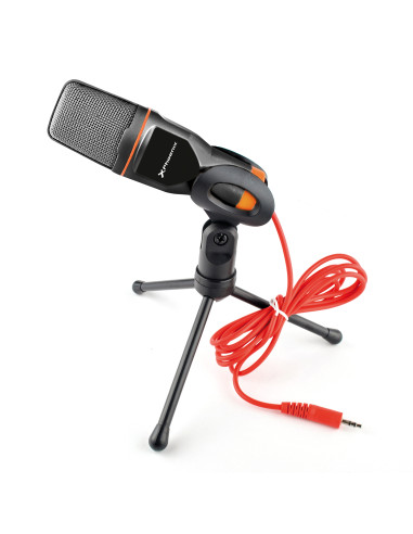 Microfono phoenix multimedia podcaststudio con cable jack para pc ordenador conferencias